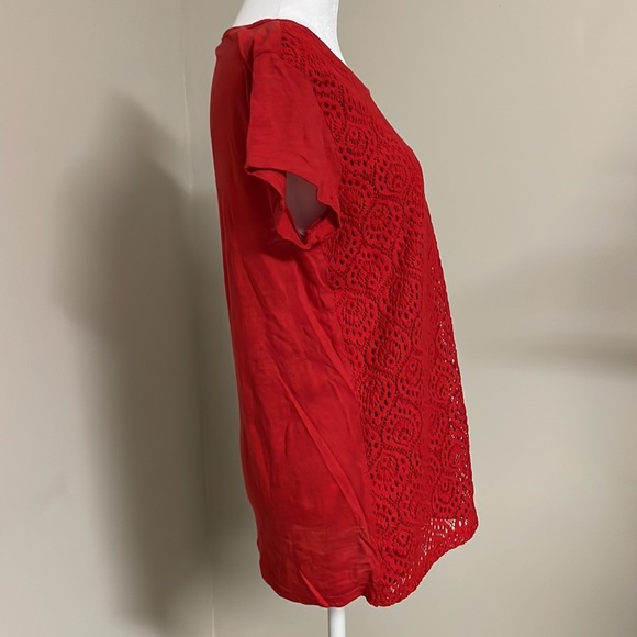 Liz Claiborne Red Lace Top - Picture 8 of 8